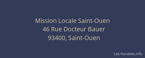 Mission Locale Saint-Ouen