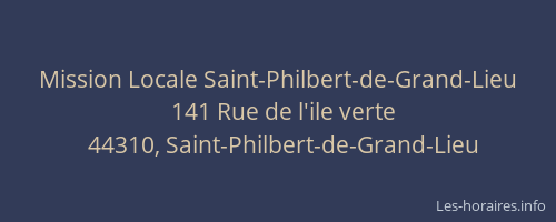 Mission Locale Saint-Philbert-de-Grand-Lieu