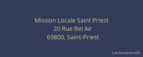 Mission Locale Saint Priest