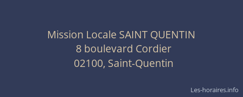 Mission Locale SAINT QUENTIN
