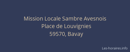 Mission Locale Sambre Avesnois