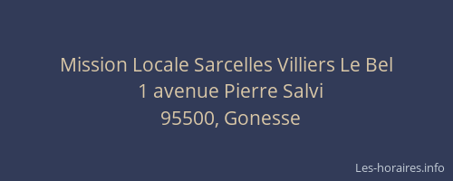 Mission Locale Sarcelles Villiers Le Bel
