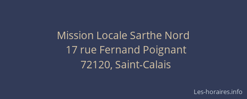 Mission Locale Sarthe Nord
