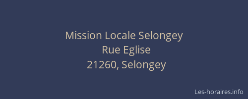 Mission Locale Selongey