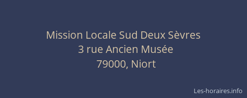 Mission Locale Sud Deux Sèvres