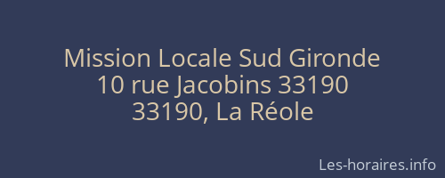 Mission Locale Sud Gironde