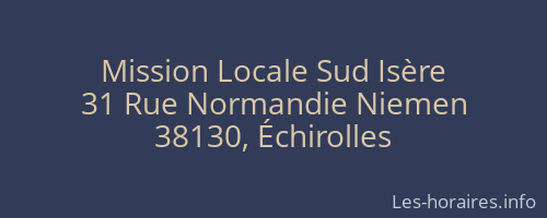 Mission Locale Sud Isère