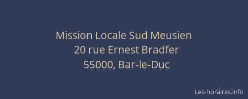 Mission Locale Sud Meusien