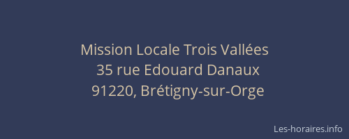 Mission Locale Trois Vallées