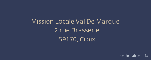 Mission Locale Val De Marque