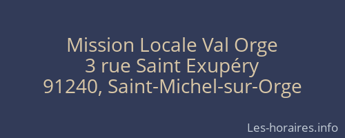 Mission Locale Val Orge