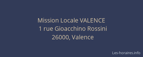Mission Locale VALENCE