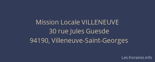 Mission Locale VILLENEUVE
