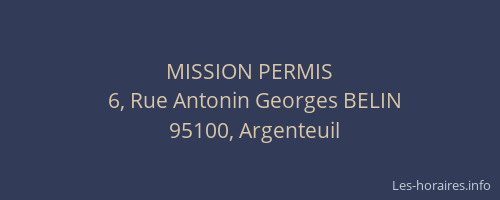 MISSION PERMIS