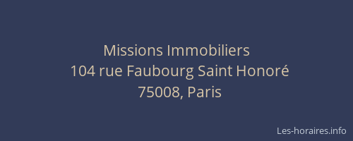 Missions Immobiliers