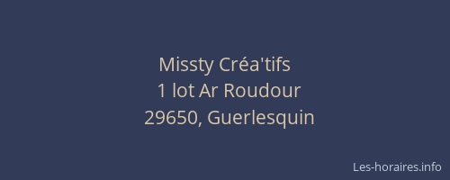 Missty Cr&eacute;a'tifs
