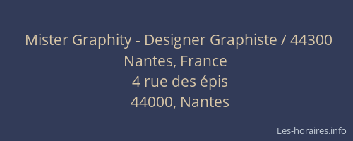 Mister Graphity - Designer Graphiste / 44300 Nantes, France