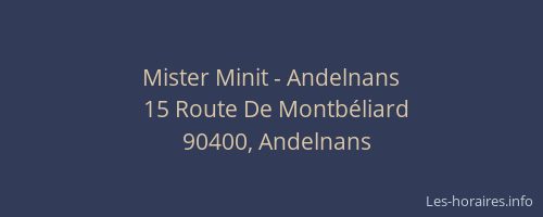 Mister Minit - Andelnans