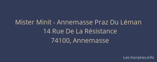 Mister Minit - Annemasse Praz Du Léman