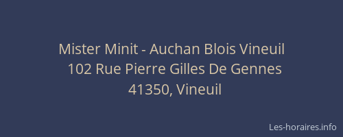 Mister Minit - Auchan Blois Vineuil
