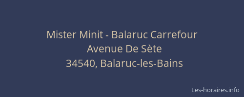 Mister Minit - Balaruc Carrefour
