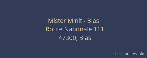Mister Minit - Bias