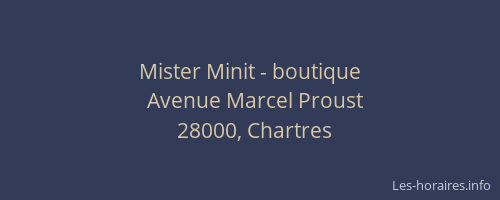 Mister Minit - boutique