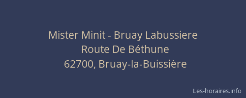 Mister Minit - Bruay Labussiere
