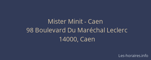 Mister Minit - Caen