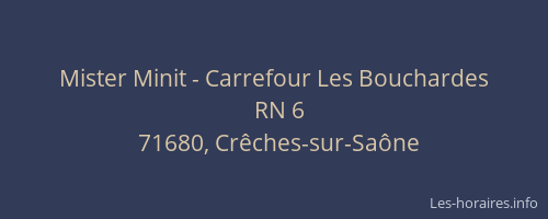 Mister Minit - Carrefour Les Bouchardes
