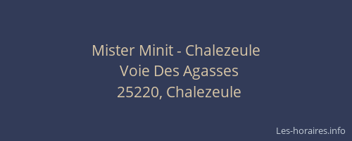 Mister Minit - Chalezeule