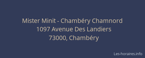 Mister Minit - Chambéry Chamnord