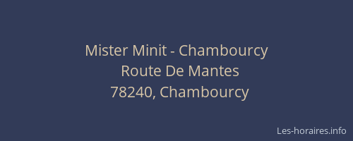 Mister Minit - Chambourcy