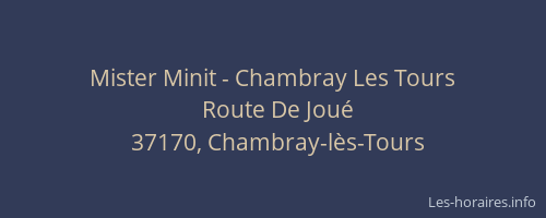 Mister Minit - Chambray Les Tours