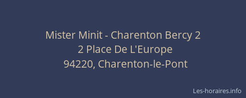 Mister Minit - Charenton Bercy 2