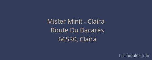 Mister Minit - Claira