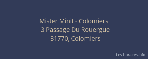 Mister Minit - Colomiers
