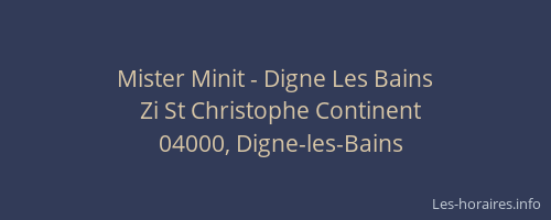 Mister Minit - Digne Les Bains