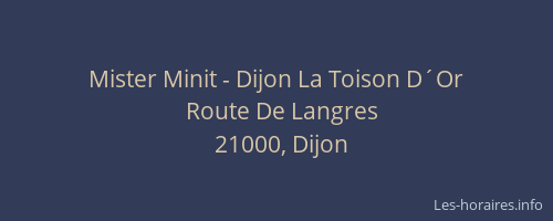 Mister Minit - Dijon La Toison D´Or