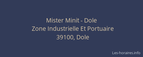 Mister Minit - Dole