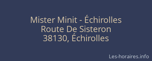 Mister Minit - Échirolles