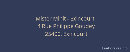 Mister Minit - Exincourt