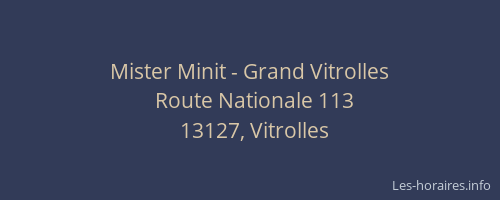 Mister Minit - Grand Vitrolles