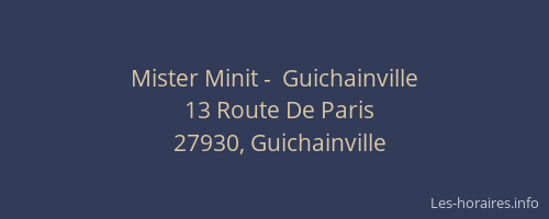 Mister Minit -  Guichainville