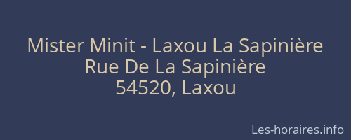 Mister Minit - Laxou La Sapinière