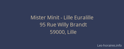Mister Minit - Lille Euralille