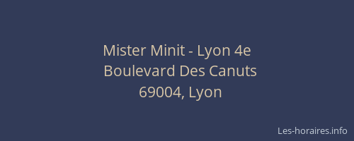 Mister Minit - Lyon 4e