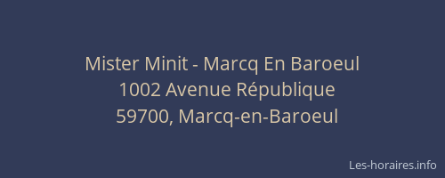 Mister Minit - Marcq En Baroeul