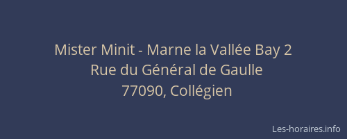 Mister Minit - Marne la Vallée Bay 2