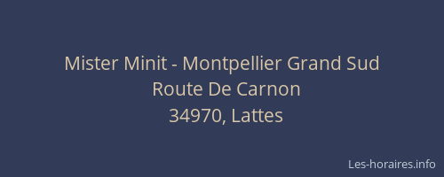 Mister Minit - Montpellier Grand Sud